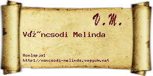 Váncsodi Melinda névjegykártya