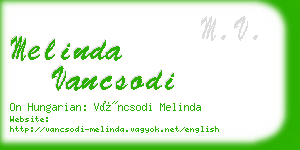 melinda vancsodi business card